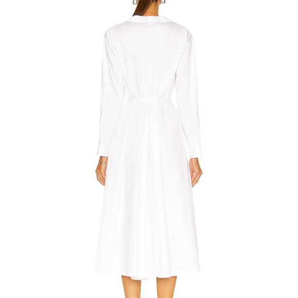 NWT Norma Kamali Boyfriend Shirt A Line Dress To Midcalf in White size XS - Picture 2 of 9